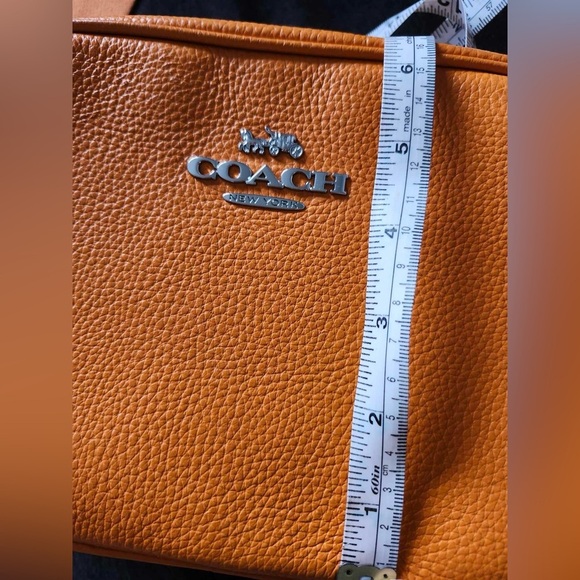 Orange Coach crossbody leather bag - Picture 11 of 16